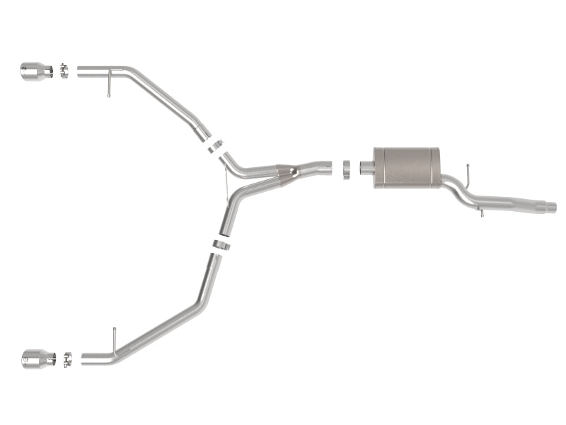 aFe 49-36437-P MACH Force-Xp 13-16 Audi Allroad L4 SS Axle-Back Exhaust w/ Polished Tips