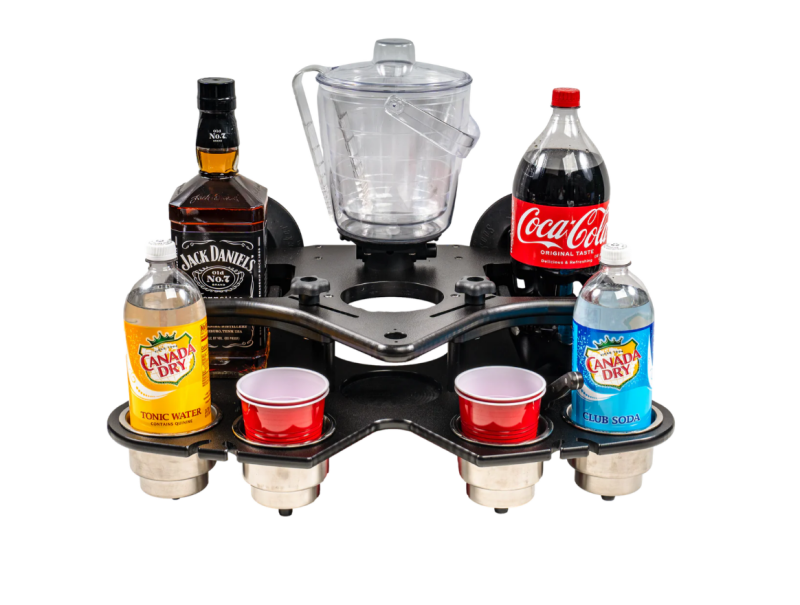 SeaSucker MC5348B Double Decker Party Barge Portable Bar - Black