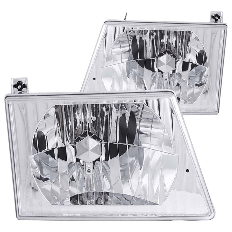 ANZO 111026 1992-2006 Ford Econoline Crystal Headlights Chrome