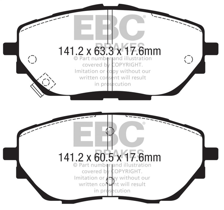 EBC DP42368R 2017+ Toyota C-HR 2.0L Yellowstuff Front Brake Pads