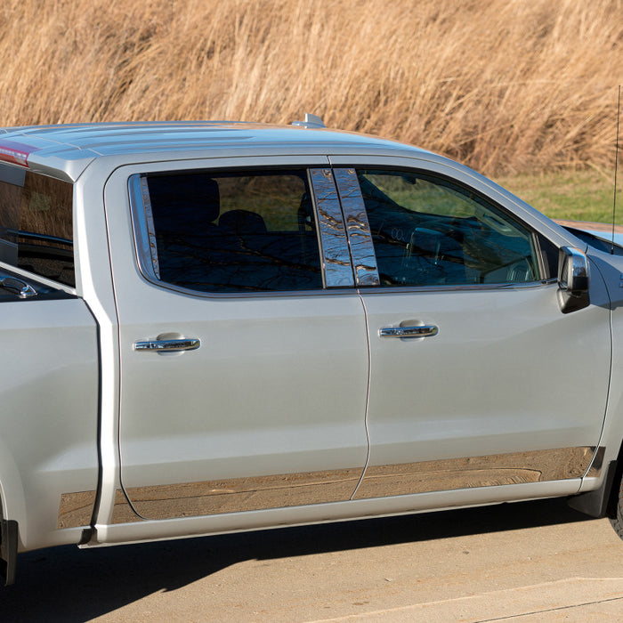 Putco 9751206 07-13 Silverado Crew Cab 6.5 Short Box - 6in Wide - 14pcs Stainless Steel Rocker Panels