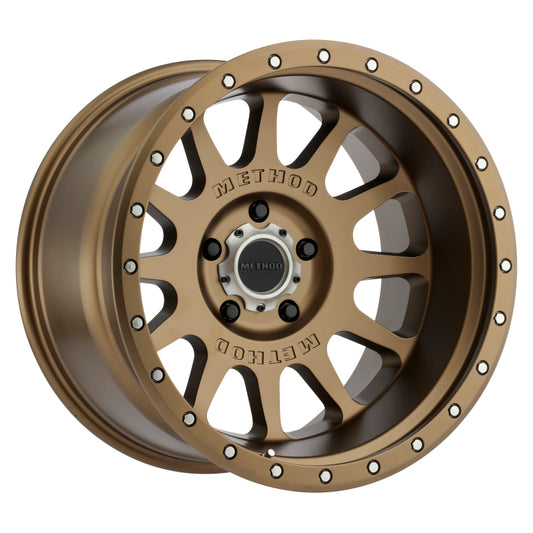 Method Wheels MR60521050924N Method MR605 NV 20x10 -24mm Offset 5x5 71.5mm CB Method Bronze Wheel