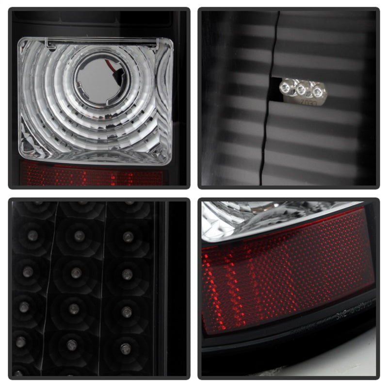 SPYDER 5008763 xTune 03-06 Silverado 1500/2500 (Will Not Fit Stepside) LED Tail Lights Black ALT-ON-CS03-LED-BK