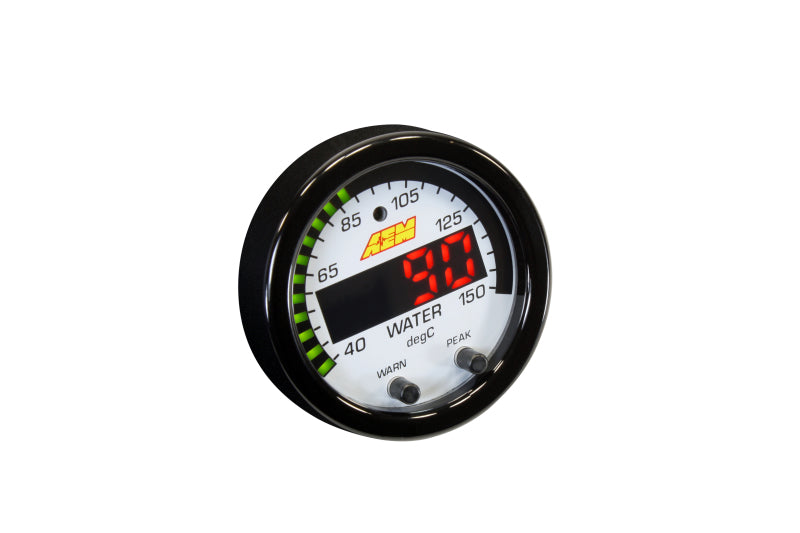 AEM 30-0302 X-Series Temperature 100-300F Gauge Kit (ONLY Black Bezel and Water Temp. Faceplate)