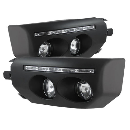 SPYDER 5075161 Spyder Toyota FJ Cruiser 07-14 Fog Lights With LED Daytime Running Lights w/swch Blk FL-DRL-TFJ07-BK