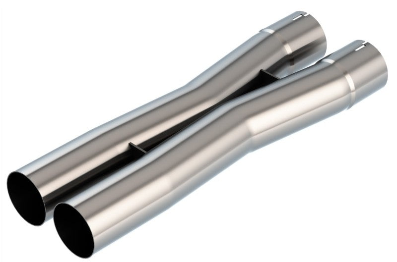 Borla 621104 2.5in Universal X-Pipe 3.21in Inlet Centerline 3.45in Outlet Centerline 27.63in OAL