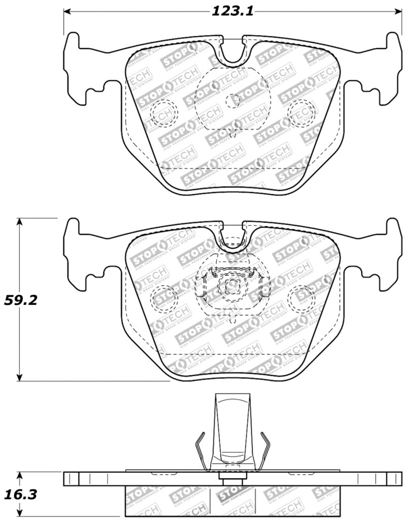 Stoptech 309.06830 StopTech Performance 01-07 BMW M3 E46 / 00-04 M5 / 04-09 X3 / 00-06 X5 / 1/06-09 Z4 / 9/00-07 330 /