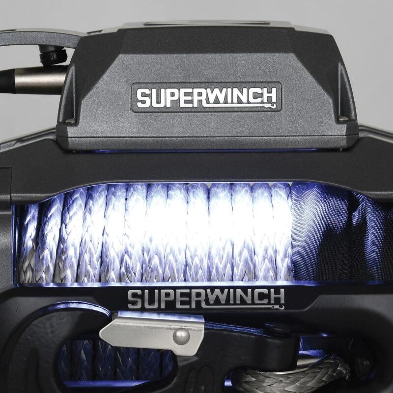 Superwinch 1712201 12000 LBS 12V DC 3/8in x 80ft Synthetic Rope SX 12000SR Winch - Graphite