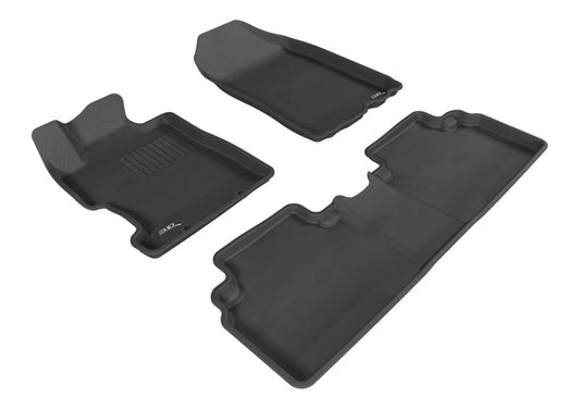 3D MAXpider L1HD01201509 2006-2011 Honda Civic Sedan Kagu 1st & 2nd Row Floormat - Black