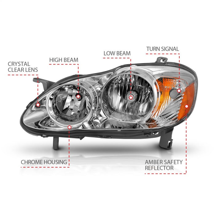 ANZO 121540 ANZ Crystal Headlights