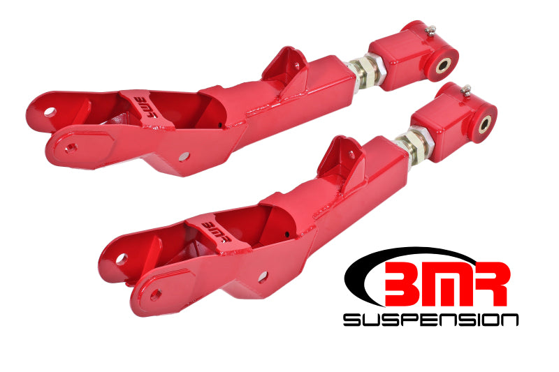 BMR Suspension TCA029R BMR 10-15 5th Gen Camaro Lower Control Arms Rear On-Car Adj. (Polyurethane) - Red