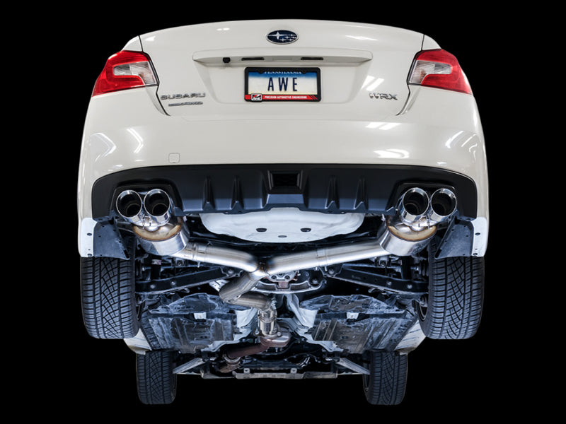 AWE Tuning 3015-42098 2015+ Subaru WRX VA Sedan Touring Edition Exhaust - Chrome Silver Tips (102mm)