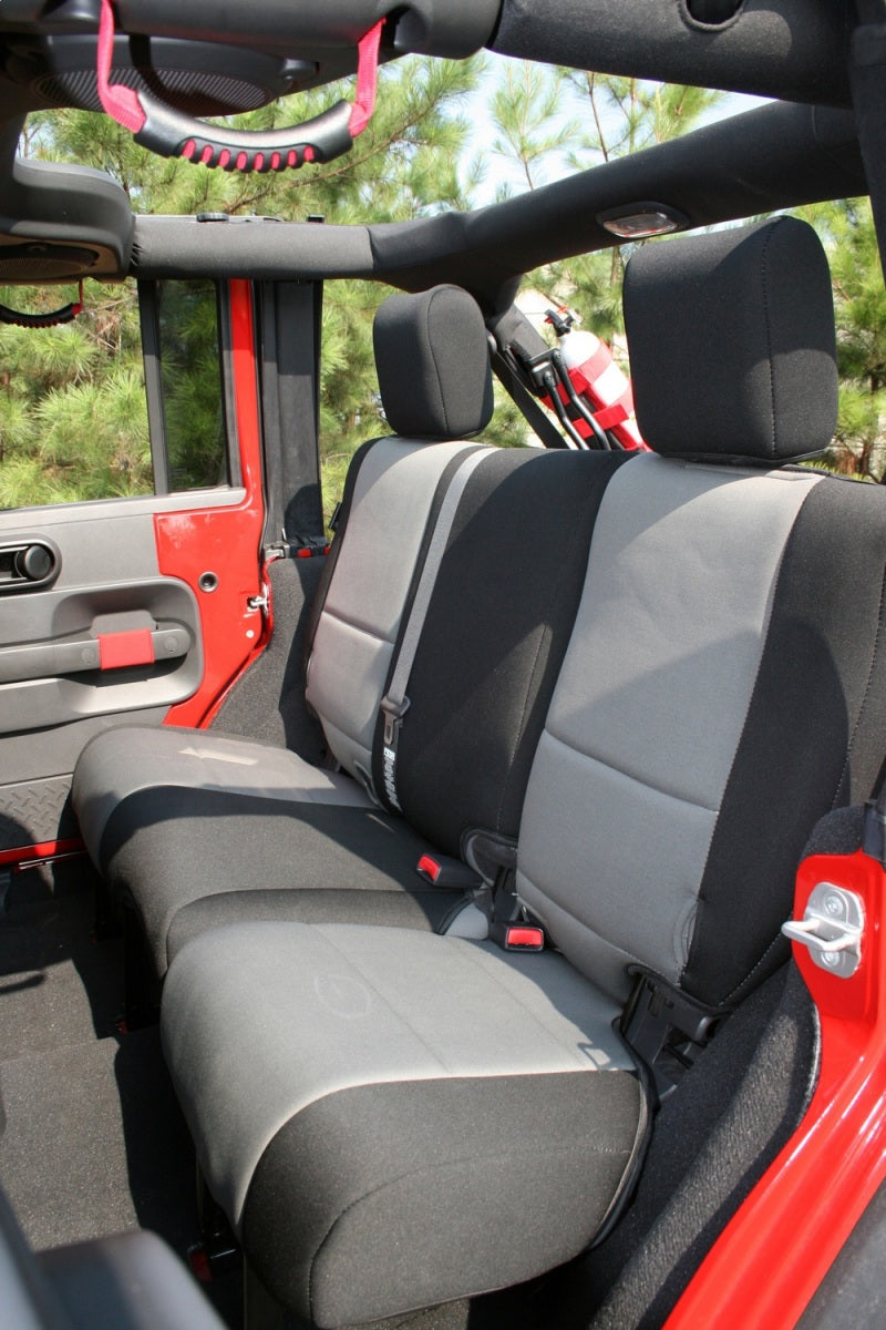 Rugged Ridge 13295.09 Seat Cover Kit Black/Gray 07-10 Jeep Wrangler JK 4dr