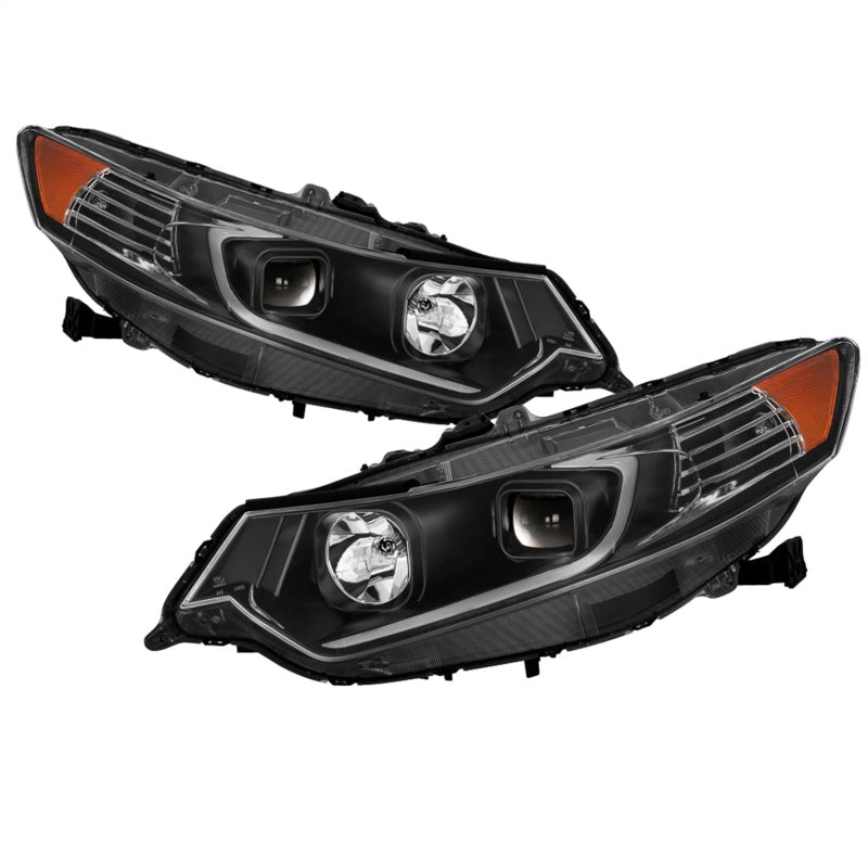 SPYDER 9042218 xTune 09-14 Acura TSX Projector Headlights - Light Bar DRL - Black (PRO-JH-ATSX09-LB-BK)