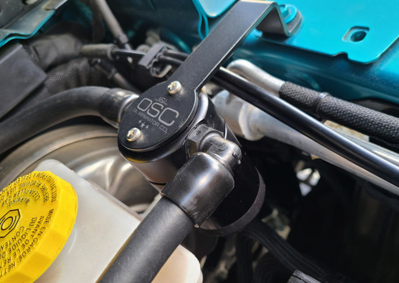 J&L 3070D-B 20-24 Jeep Wrangler 2.0L Driver Side Oil Separator 3.0 - Black Anodized