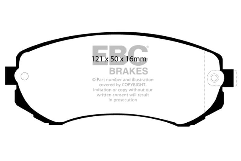EBC DP41279R 89-94 Nissan Skyline (R32) 1.8 Yellowstuff Front Brake Pads