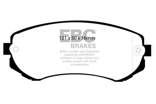 EBC DP31279C 89-94 Nissan Skyline (R32) 1.8 Redstuff Front Brake Pads
