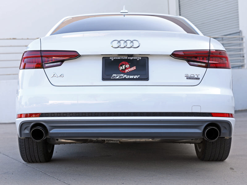 aFe 49-36419-B 17-19 Audi A4 (L4-2.0L) MACH Force-Xp Stainless Steel Axle-Back Exhaust System - Black Tip