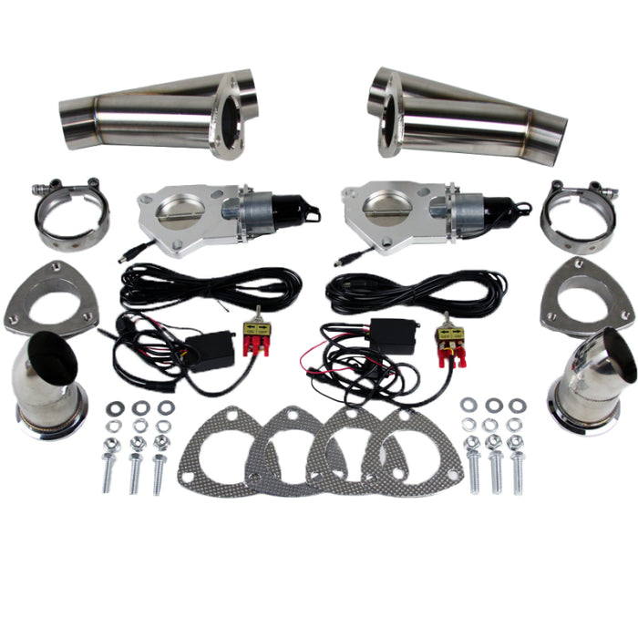 Granatelli Motor Sports 307525K Granatelli 2.5in Stainless Steel Electronic Dual Exhaust Cutout