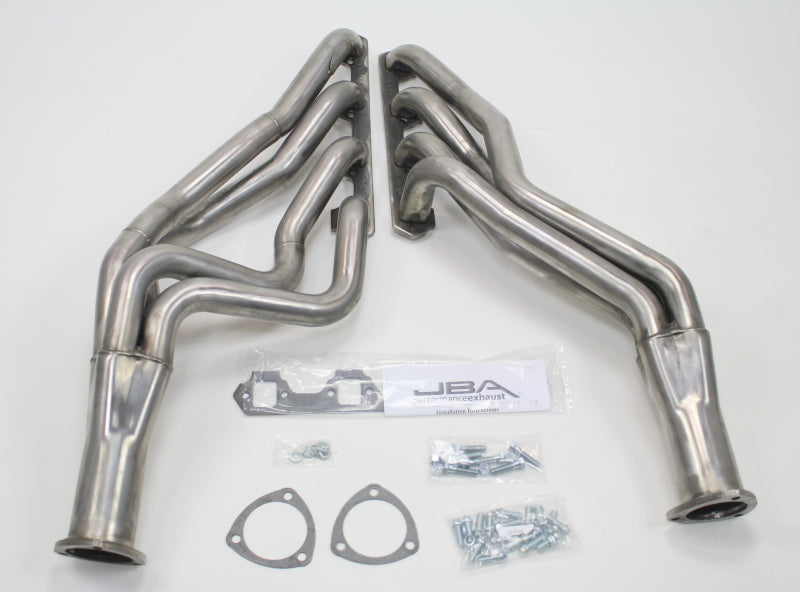 JBA 6610S 65-73 Ford Mustang 260-302 SBF 4 Speed C4/C6/AOD 1-3/4in Primary Raw 409SS Long Tube Header