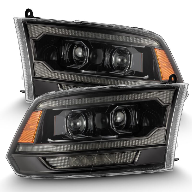 AlphaRex 880560 09-18 RAM 2500 LUXX LED Proj Headlight Plank Style Alpha Blk w/Activ Light/Seq Signal/DRL