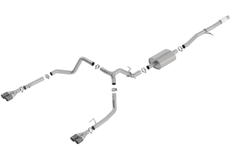 Borla 140770CF 2019 Chevy Silverado 1500 5.3L V8 CC SB 147.4in WB S-Type Cat-Back w/ Quad CF Round Tips