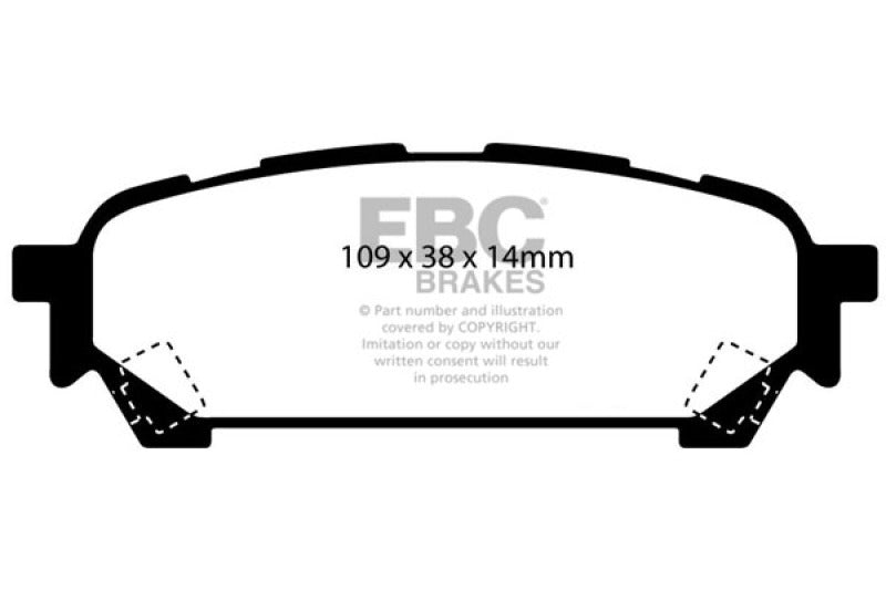 EBC DP31687C 04-06 Saab 9-2X 2.0 Turbo Redstuff Rear Brake Pads