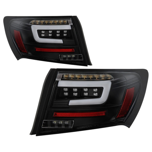 SPYDER 5087966 Spyder 08-11 Subaru Impreza WRX 4DR LED Tail Lights - Black ALT-YD-SI084D-LED-BK