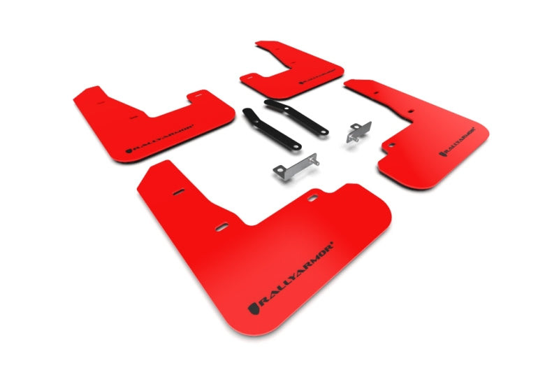 Rally Armor MF59-UR-RD/BLK 19-21 Hyundai Elantra GT N Line/i30 Red UR Mud Flap w/Black Logo