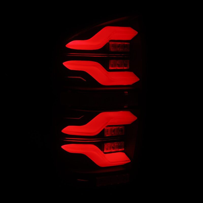 AlphaRex 680080 16-21 Toyota Tacoma LUXX LED Taillights Alpha Blk w/Activ Light/Seq Signal