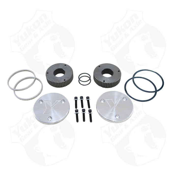 Yukon Gear & Axle YHC50005 Yukon Gear Hardcore Drive Flange Kit For Dana 60 / 35 Spline Outer Stubs. Yukon Engraved Caps