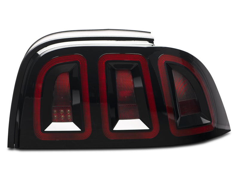 Raxiom 389876 96-98 Ford Mustang Icon LED Tail Lights- Black Housing (Smoked Lens)