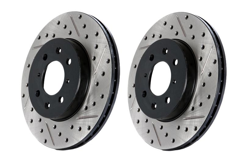 Stoptech 127.42034L StopTech Power Slot 84-85 Nissan 300ZX Slotted & Drilled Left Front Rotor