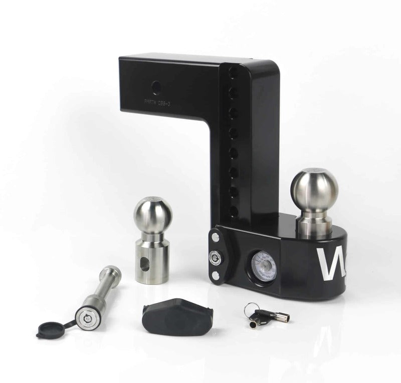 Weigh Safe WS8-3-KA-CER-BLA 8in Drop Hitch w/Built-in Scale & 3in Shank (8K/21K GTWR) w/WS05 - Black Cerakote