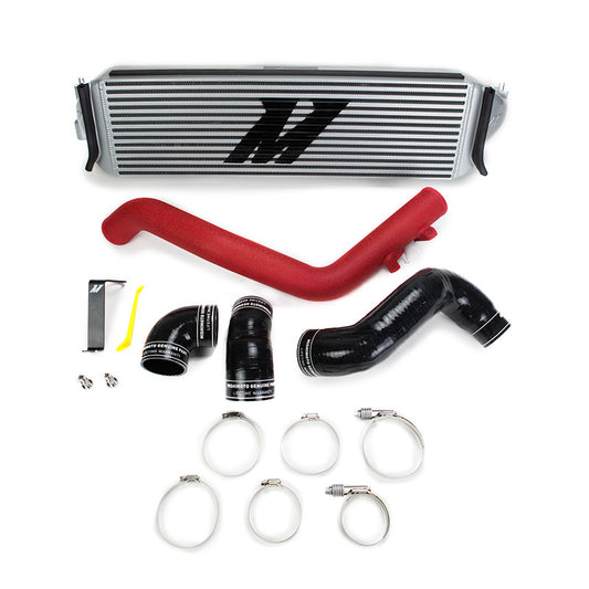 Mishimoto MMINT-CTR-17KSLWRD 2017+ Honda Civic Type R Intercooler Kit - Silver Intercooler Red Piping