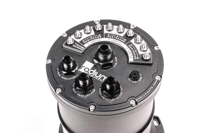 Radium Engineering 20-1440 Radium Multi-Pump Fuel Surge Tank Fits Walbro GSS342 / 50-1200 / DW4 (Pumps Not Included)