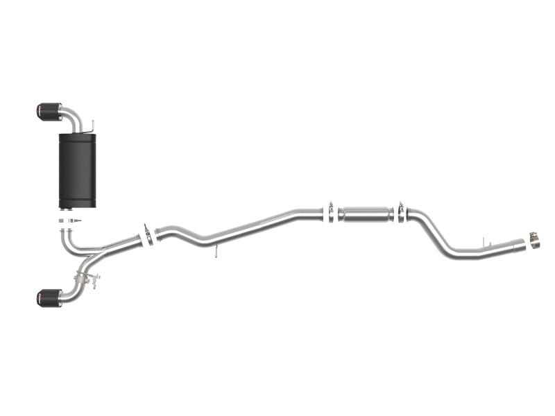 aFe 49-36043-C POWER Takeda 2020 Toyota Supra L6-3.0L (t) 3in-2.5in 304 SS CB Exhaust Carbon Tips