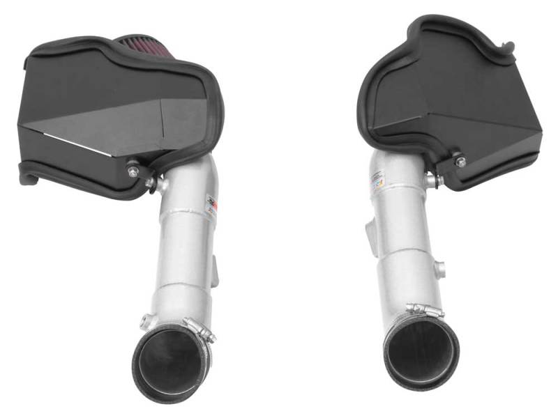 K&N Engineering 69-7083TS K&N 14-15 Infiniti Q50 3.7L V6 Dual Silver Typhoon Short RAM Intakes