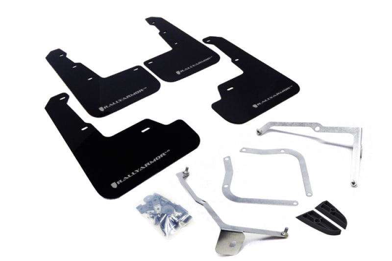 Rally Armor MF32-UR-BLK/SIL 15-21 Subaru WRX/STI Black UR Mud Flap w/Silver Logo