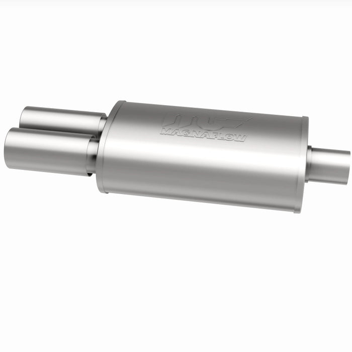 Magnaflow Perf Exhaust MAG14815 Stainless Muffler 2.25in In / Dual 3in Tips Out