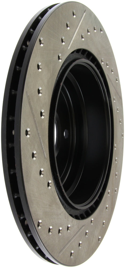 Stoptech 127.34080L StopTech 06 BMW 330 / 07-09 BMW 335 Slotted & Drilled Left Rear Rotor