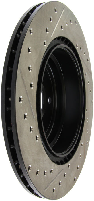 Stoptech 127.34080L StopTech 06 BMW 330 / 07-09 BMW 335 Slotted & Drilled Left Rear Rotor