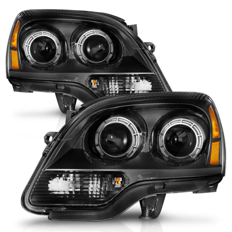 ANZO 111523 Anzo 99-17 GMC Sierra/Denali Headlights Chrome Amber (w/C Light Bars)