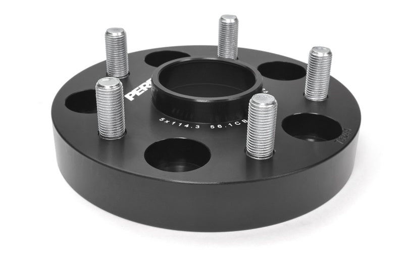 Perrin Performance PSP-WHL-025BK PERRIN Subaru 25mm Wheel Spacers 5x114.3 BP w/56mm Hub - Black