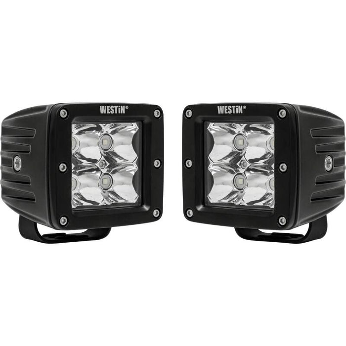 Westin 09-12200A-PR Compact LED -4 5W Cree 3 inch x 3 inch (Set of 2) - Black