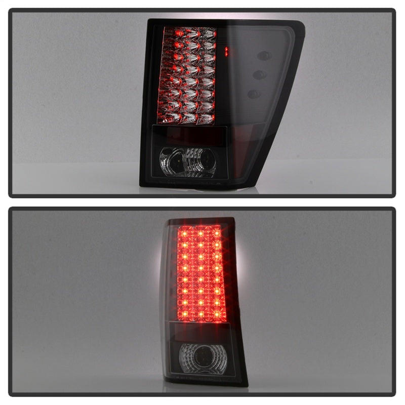 SPYDER 5070197 Spyder Jeep Grand Cherokee 07-10 LED Tail Lights Black ALT-YD-JGC07-LED-BK