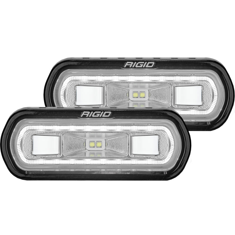 Rigid Industries 53120 SR-L Series Surface Mount LED Spreader Pair w/ White Halo - Universal