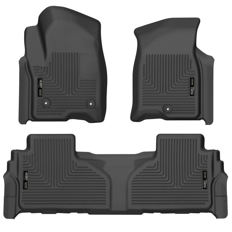 Husky Liners 99241 21-23 Suburban/Tahoe/Yukon/Yukon XL Weatherbeater Front & 2nd Seat Floor Liners - Black