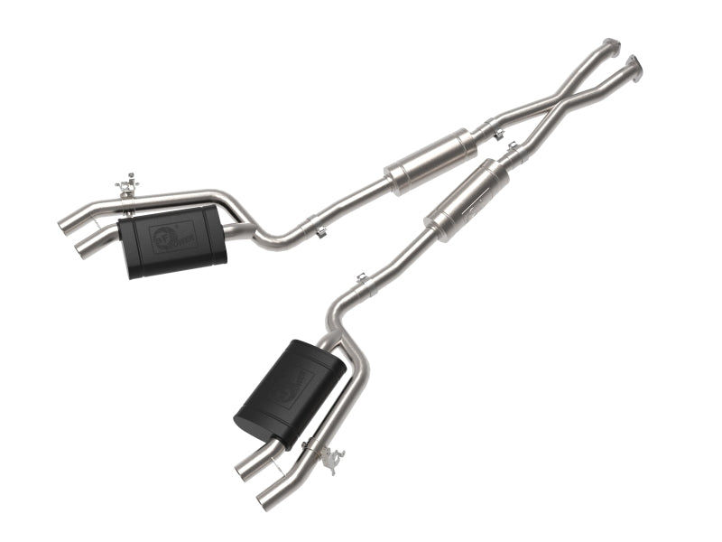 aFe 49-37025 Gemini XV 2.5in 304 SS Cat-Back Exhaust w/Cut-Out 18-22 Kia Stinger V6 3.3L