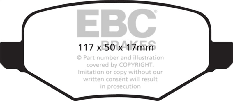 EBC DP41826R 11-14 Ford Edge 2.0 Turbo Yellowstuff Rear Brake Pads